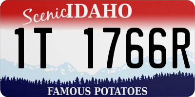 ID license plate 1T1766R