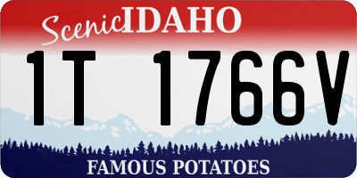 ID license plate 1T1766V