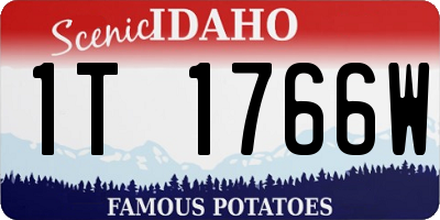 ID license plate 1T1766W
