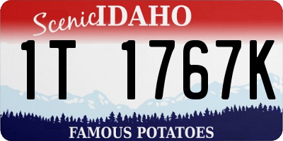 ID license plate 1T1767K