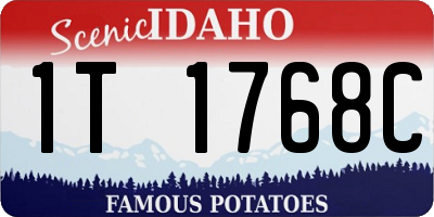 ID license plate 1T1768C