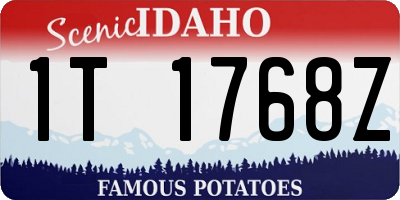 ID license plate 1T1768Z