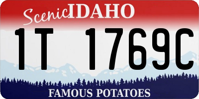 ID license plate 1T1769C
