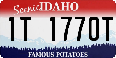 ID license plate 1T1770T