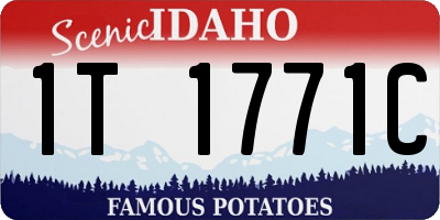 ID license plate 1T1771C