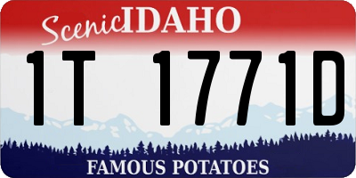 ID license plate 1T1771D