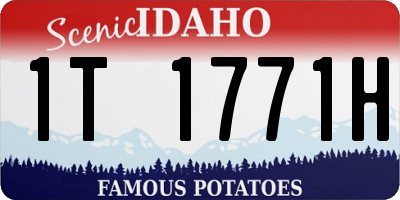 ID license plate 1T1771H