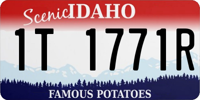ID license plate 1T1771R