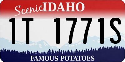 ID license plate 1T1771S
