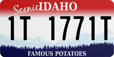 ID license plate 1T1771T