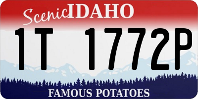 ID license plate 1T1772P