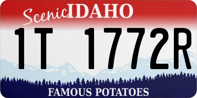 ID license plate 1T1772R