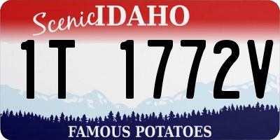 ID license plate 1T1772V