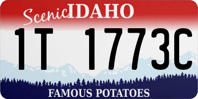 ID license plate 1T1773C