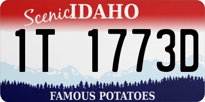 ID license plate 1T1773D
