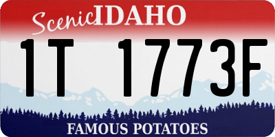 ID license plate 1T1773F