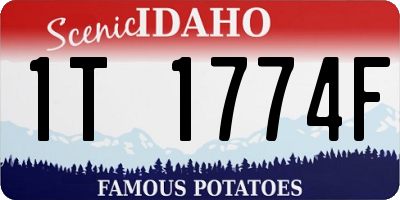 ID license plate 1T1774F