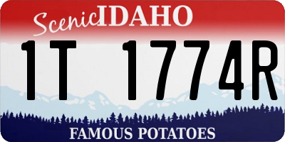 ID license plate 1T1774R