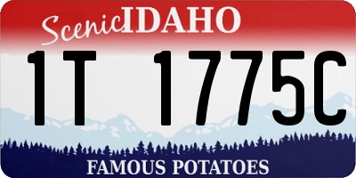 ID license plate 1T1775C