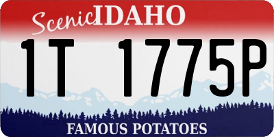 ID license plate 1T1775P