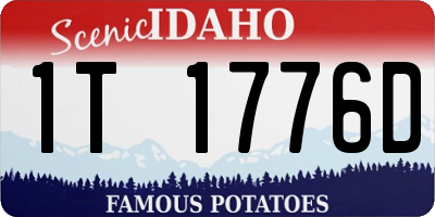 ID license plate 1T1776D