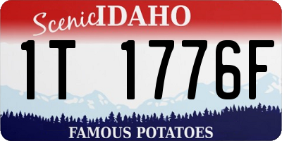 ID license plate 1T1776F