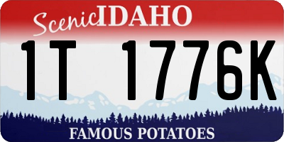 ID license plate 1T1776K