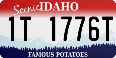 ID license plate 1T1776T