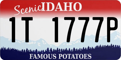 ID license plate 1T1777P