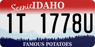 ID license plate 1T1778U