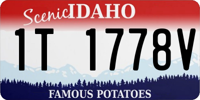 ID license plate 1T1778V