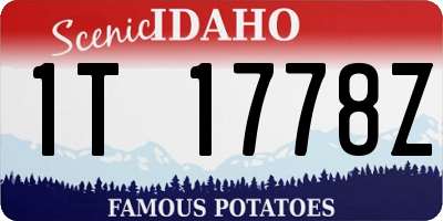 ID license plate 1T1778Z