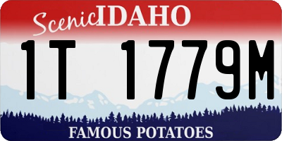 ID license plate 1T1779M
