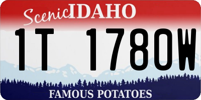 ID license plate 1T1780W