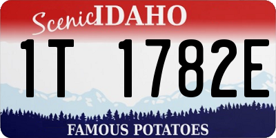 ID license plate 1T1782E