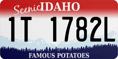 ID license plate 1T1782L