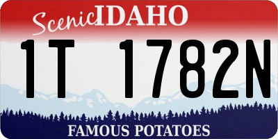 ID license plate 1T1782N