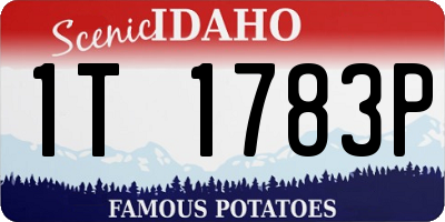 ID license plate 1T1783P
