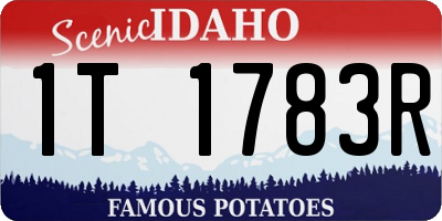 ID license plate 1T1783R