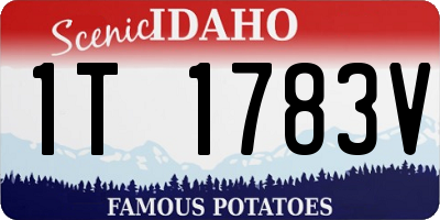ID license plate 1T1783V