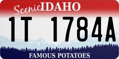 ID license plate 1T1784A
