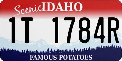 ID license plate 1T1784R