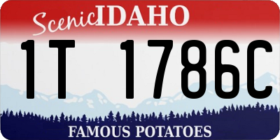 ID license plate 1T1786C