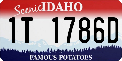 ID license plate 1T1786D
