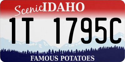 ID license plate 1T1795C