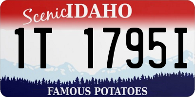 ID license plate 1T1795I
