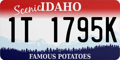 ID license plate 1T1795K