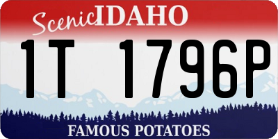 ID license plate 1T1796P