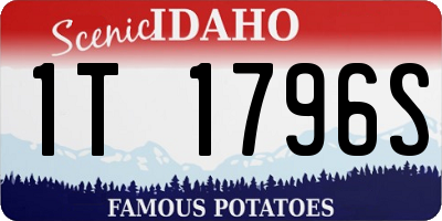 ID license plate 1T1796S