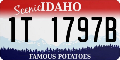 ID license plate 1T1797B